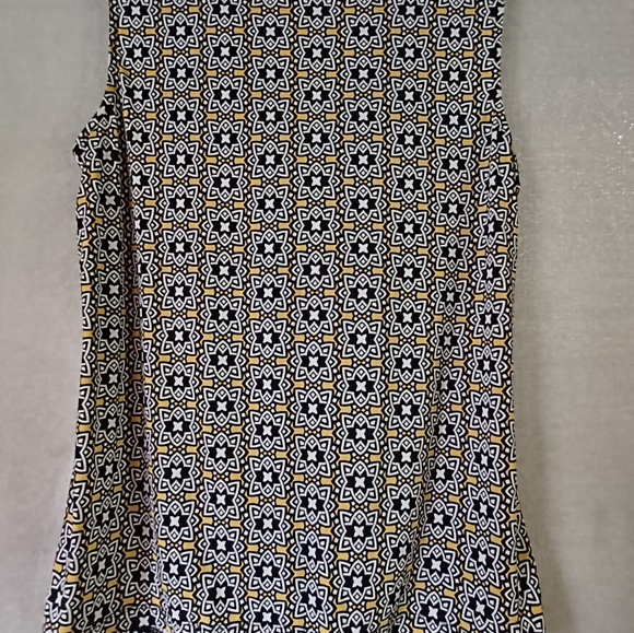 Worthington Women Sleeveless Stretch Multi-Color Mosaic Shirt Blouse Tank Sz XL - Picture 3 of 7